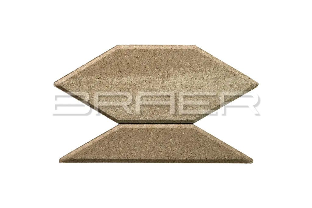 Плитка тротуарная BRAER (БРАЕР) Карат, Color Mix "Миндаль", 80мм 