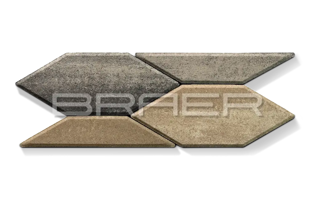 Плитка тротуарная BRAER (БРАЕР) Карат, Color Mix "Ночь", 80мм 