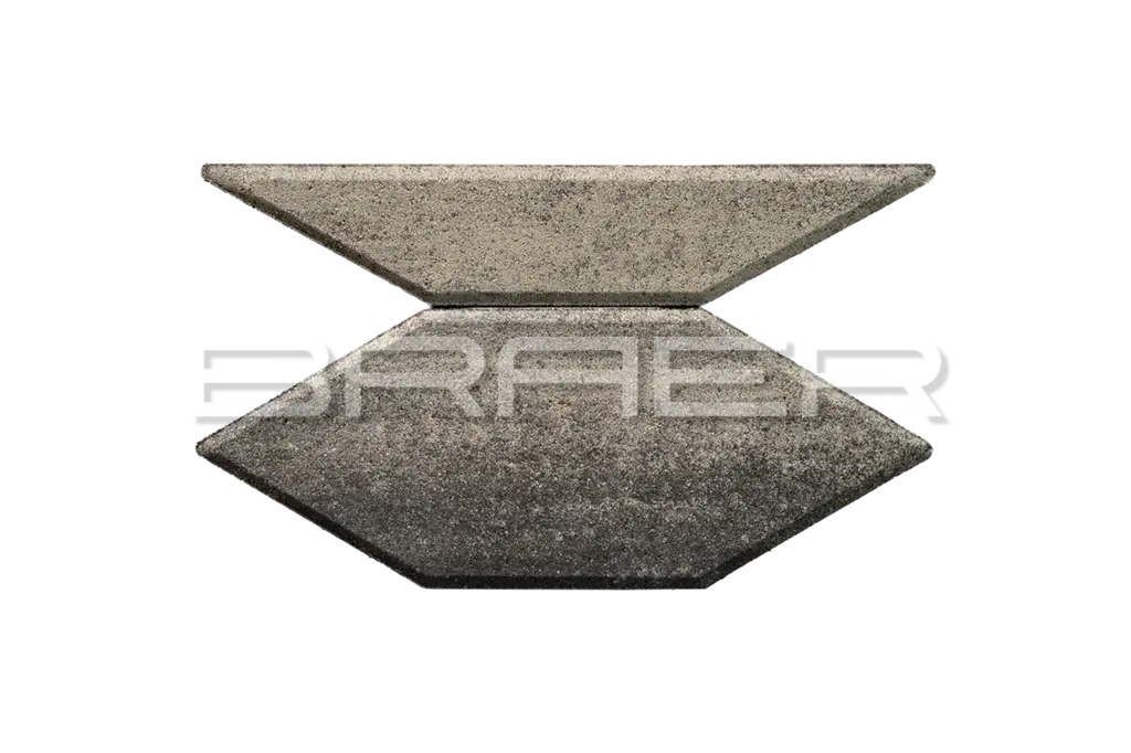 Плитка тротуарная BRAER (БРАЕР) Карат, Color Mix "Ночь", 80мм 