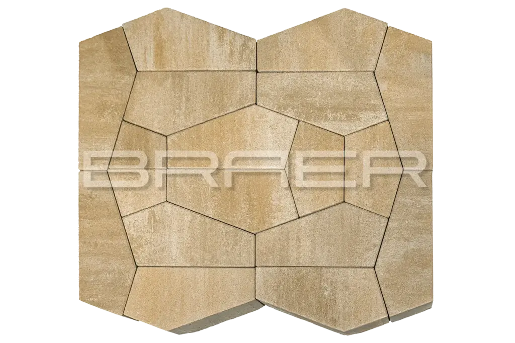 Плитка тротуарная BRAER (БРАЕР) Витраж, Color Mix "Плато", 80мм 