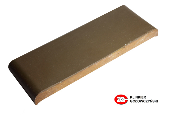 Керамическая клинкерная парапетная плитка для забора в 0,5 кирпича, ZG Clinker, КР20, коричневый, 190х110х25 мм