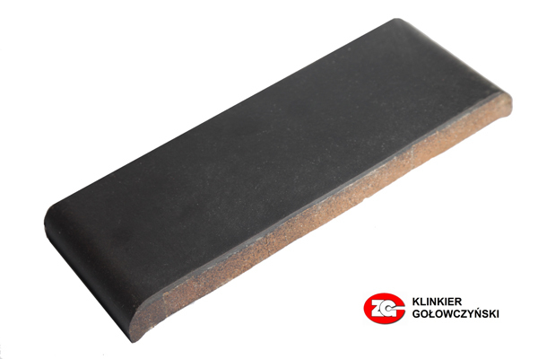 Керамическая клинкерная парапетная плитка для забора в 1 кирпич, ZG Clinker, КР30, графитовый, 305х110х25 мм 