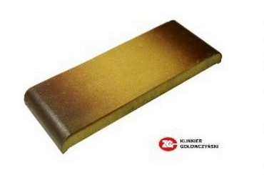 Керамическая клинкерная парапетная плитка для забора в 1 кирпич, ZG Clinker, КР30, желтый тушевой, 305х110х25 мм 