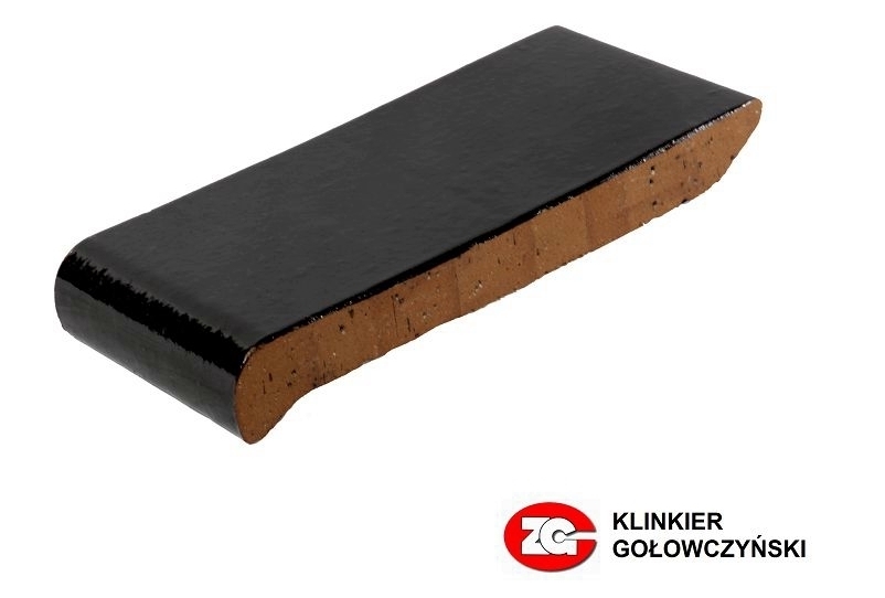Клинкерный подоконник ZG Clinker ОК23, темно-коричневый глазурь, 230х110х25 мм 
