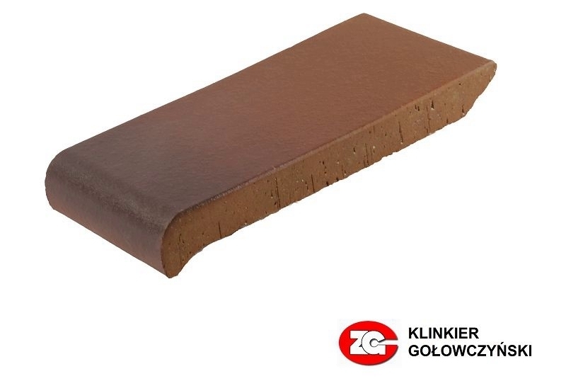 Клинкерный подоконник ZG Clinker ОК23, каштановый, 230х110х25 мм 