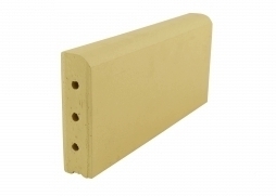 Клинкерный бортовой бордюрный камень ZG Clinker, KR, желтый, 305х130х37мм