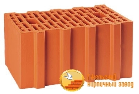 Поризованный керамический блок ГЖЕЛЬ, теплая керамика, камень стеновой 38, 10,7НФ, М125-150, 380х250х219мм