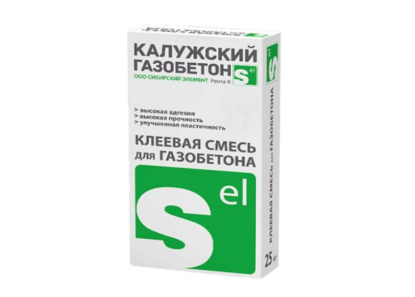 Клей для газобетонных блоков "Калужский газобетон", 25кг 