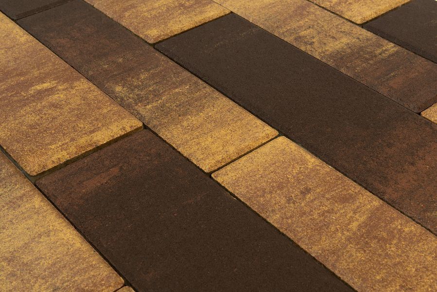 Плитка тротуарная BRAER (БРАЕР) Домино, Color Mix Тип 24 "Сафари", 60мм