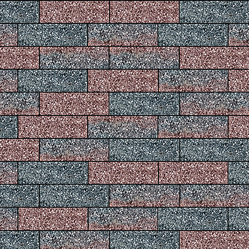 Плитка тротуарная SteinRus (ex. Artstein), Паркет, Color Mix ST КОРУНД, бассировка, 210х70х60мм