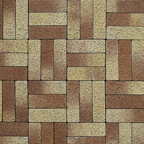 Плитка тротуарная SteinRus (ex. Artstein), Паркет, Color Mix ST АГАТ, нейтив, 210х70х60мм