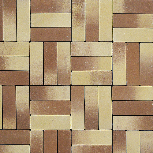 Плитка тротуарная SteinRus (ex. Artstein), Паркет, Color Mix ST АГАТ, гладкая, 210х70х60мм
