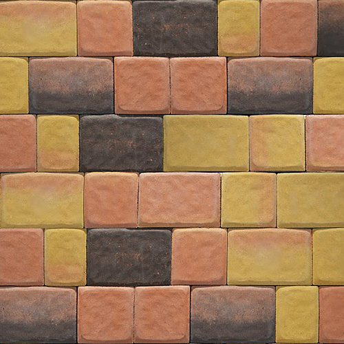 Плитка тротуарная SteinRus (ex. Artstein), Инсбрук Инн, Color Mix ST ЯНТАРЬ, гладкая, 60мм
