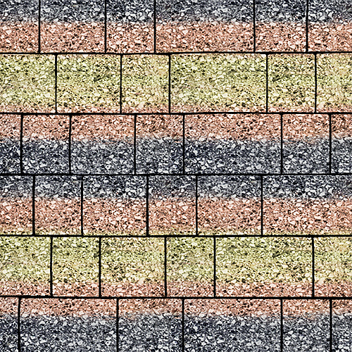 Плитка тротуарная SteinRus (ex. Artstein), Инсбрук Инн, Color Mix ST ЯНТАРЬ, бассировка, 60мм
