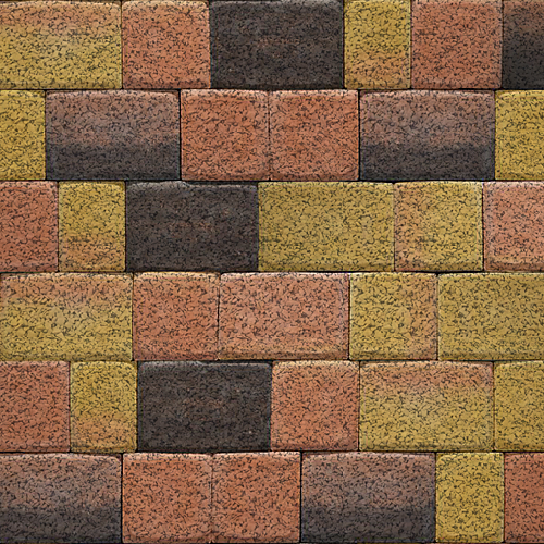 Плитка тротуарная SteinRus (ex. Artstein), Инсбрук Инн, Color Mix ST ЯНТАРЬ, нейтив, 60мм
