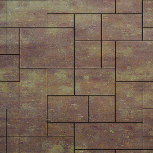 Плитка тротуарная SteinRus (ex. Artstein), Инсбрук Альпен, Color Mix ПОРТО, гладкая, 60мм