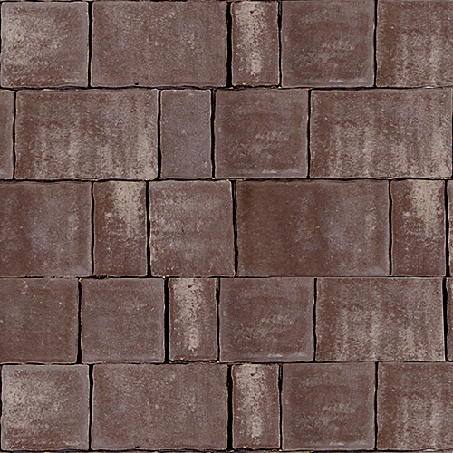 Плитка тротуарная SteinRus (ex. Artstein), Старый Город, Color Mix БРАУН, гладкая, 60мм
