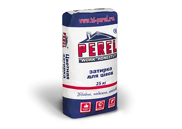 Декоративная затирка швов PEREL RL СЕРАЯ, цементная, мешок 25 кг