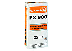 Клей Quick-mix FX 600 эластичный, для укладки керамогранита, клинкера, искусственного камня, цементный, мешок 25 кг