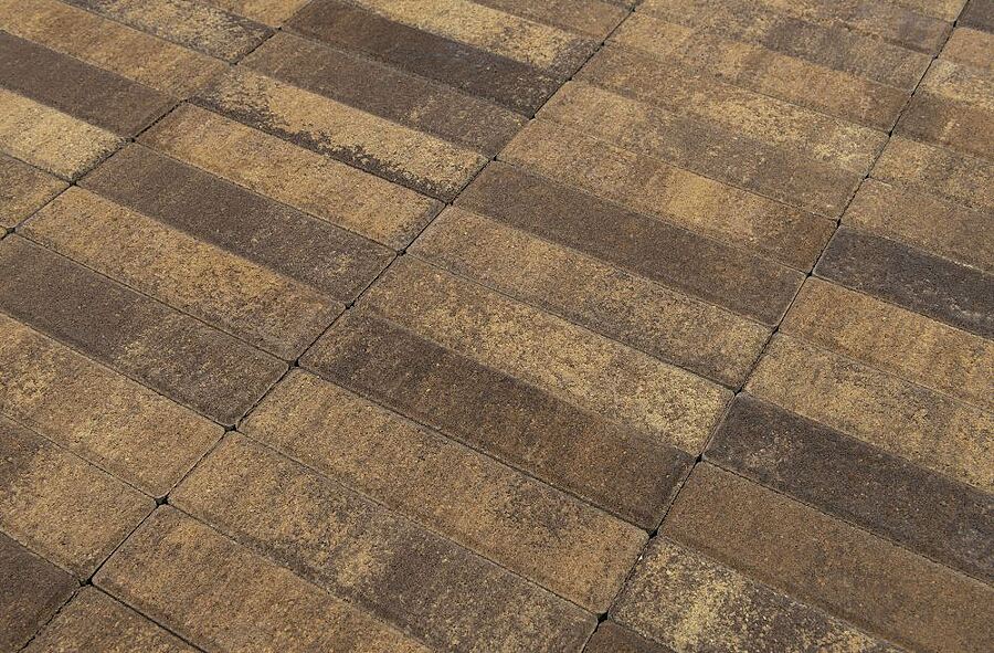Плитка тротуарная BRAER (БРАЕР) Паркет, Color Mix "Каштан", 200х50х60мм