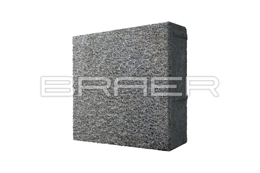 Плитка тротуарная BRAER (БРАЕР) Лувр, Гранит на сером, 200х200х60мм