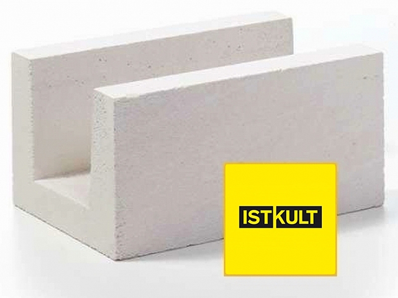Газобетонный U-блок ISTKULT, D500, 500х250х200мм
