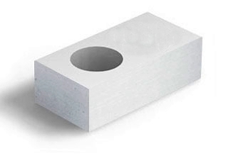 Газобетонный О-блок ISTKULT для вентиляционных каналов, D500/375/1d160, 500*250*375мм 