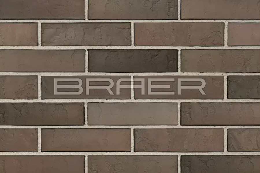 Керамический облицовочный кирпич BRAER (БРАЕР) пустотелый, Баварская кладка, МОККО ТЕРРА, 250х120х65 мм