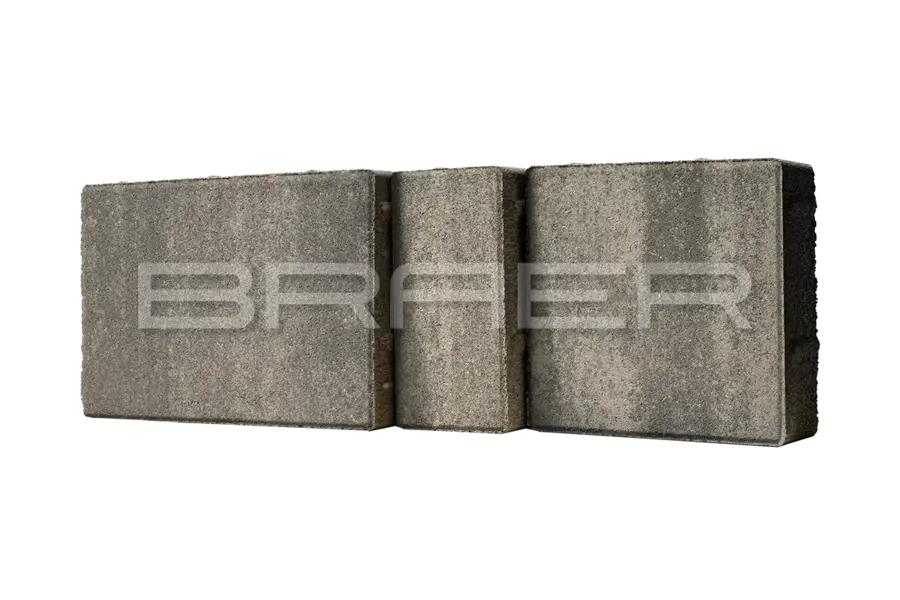 Плитка тротуарная BRAER (БРАЕР) Мозаика, Color Mix "Туман", 60мм 