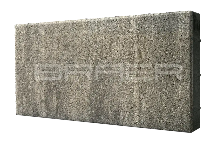 Плитка тротуарная BRAER (БРАЕР) Сити, Color Mix "Туман", 600х300х80мм 
