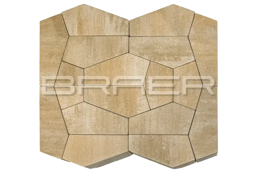 Плитка тротуарная BRAER (БРАЕР) Витраж, Color Mix "Плато", 80мм 