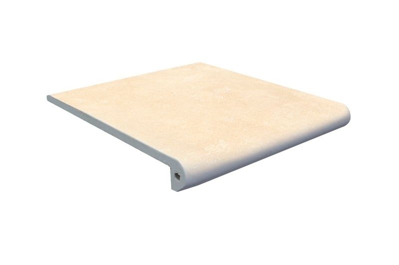 Ступень фронтальная клинкерная EXAGRES, Stone Cream, 33х33 см