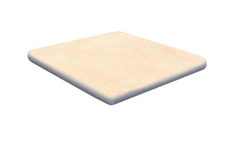 Ступень угловая клинкерная EXAGRES, Stone Cream, 33х33 см