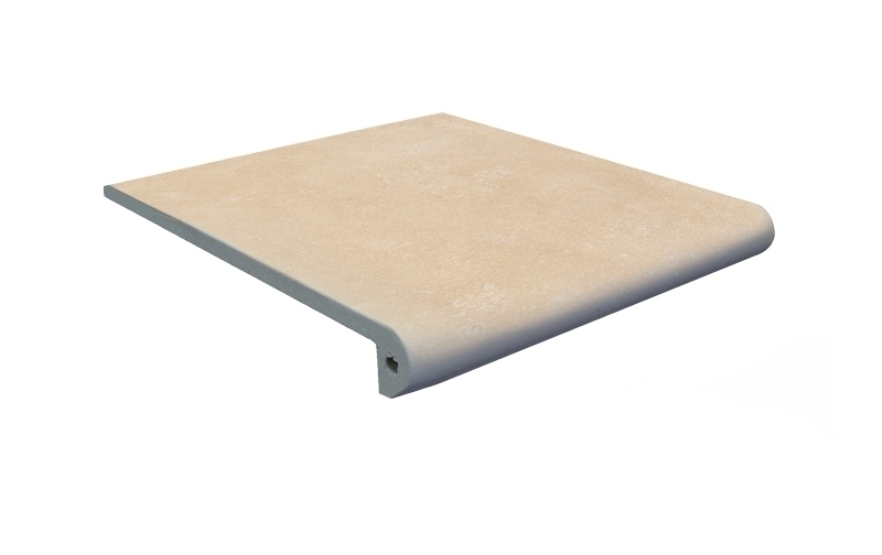 Ступень фронтальная клинкерная EXAGRES, Stone Ocre, 33х33 см