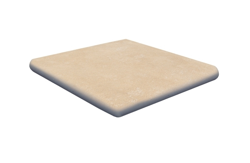 Ступень угловая клинкерная EXAGRES, Stone Ocre, 33х33 см