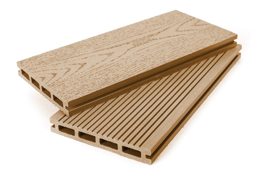 Террасная доска ДПК Grand Line 140мм вельвет и тиснение под дерево, бронза 4м (БШТ)