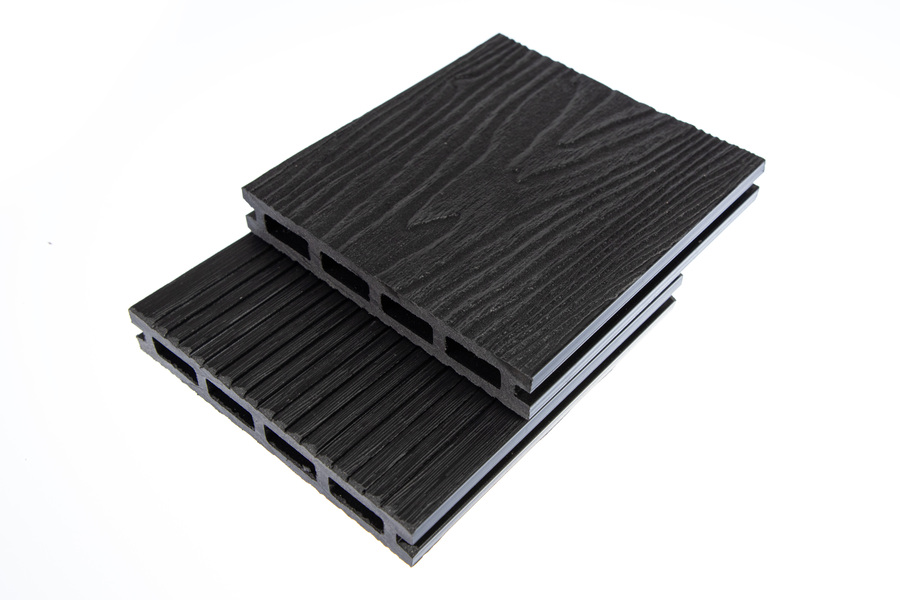 Террасная доска ДПК Grand Line 140мм 3D Wood графит 4м (БШТ)