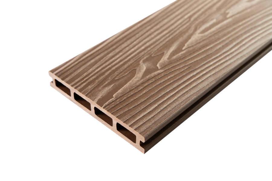 Террасная доска ДПК Grand Line 150х25мм 3D Wood Винтаж, орех 3м (БШТ)