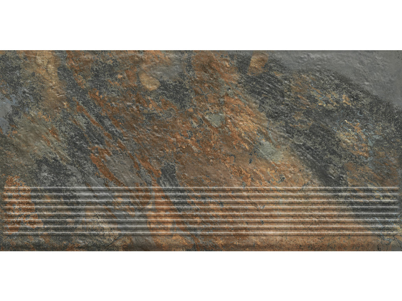 Ступень фронтальная клинкерная Ceramika Paradyz Ardis Rust Stopnica Prosta Struktura Mat, 30x60 см