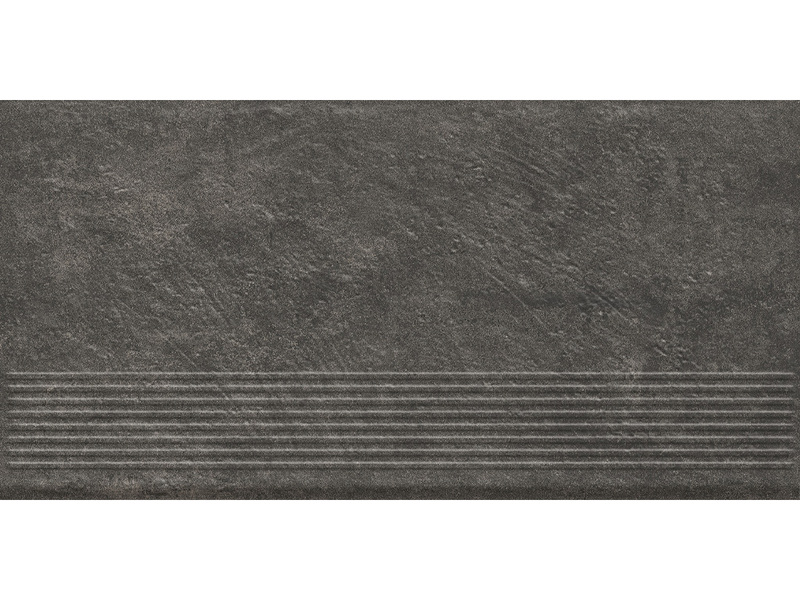 Ступень фронтальная клинкерная Ceramika Paradyz Carrizo Basalt Stopnica Prosta Struktura Mat, 30x60 см
