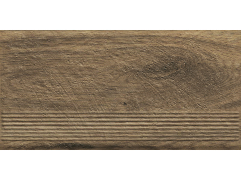 Ступень фронтальная клинкерная Ceramika Paradyz Carrizo Wood Stopnica Prosta Struktura Mat, 30x60 см