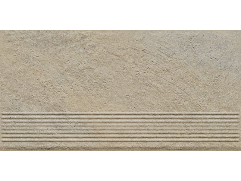 Ступень фронтальная клинкерная Ceramika Paradyz Eremite Crema Stopnica Prosta Struktura Mat, 30x60 см
